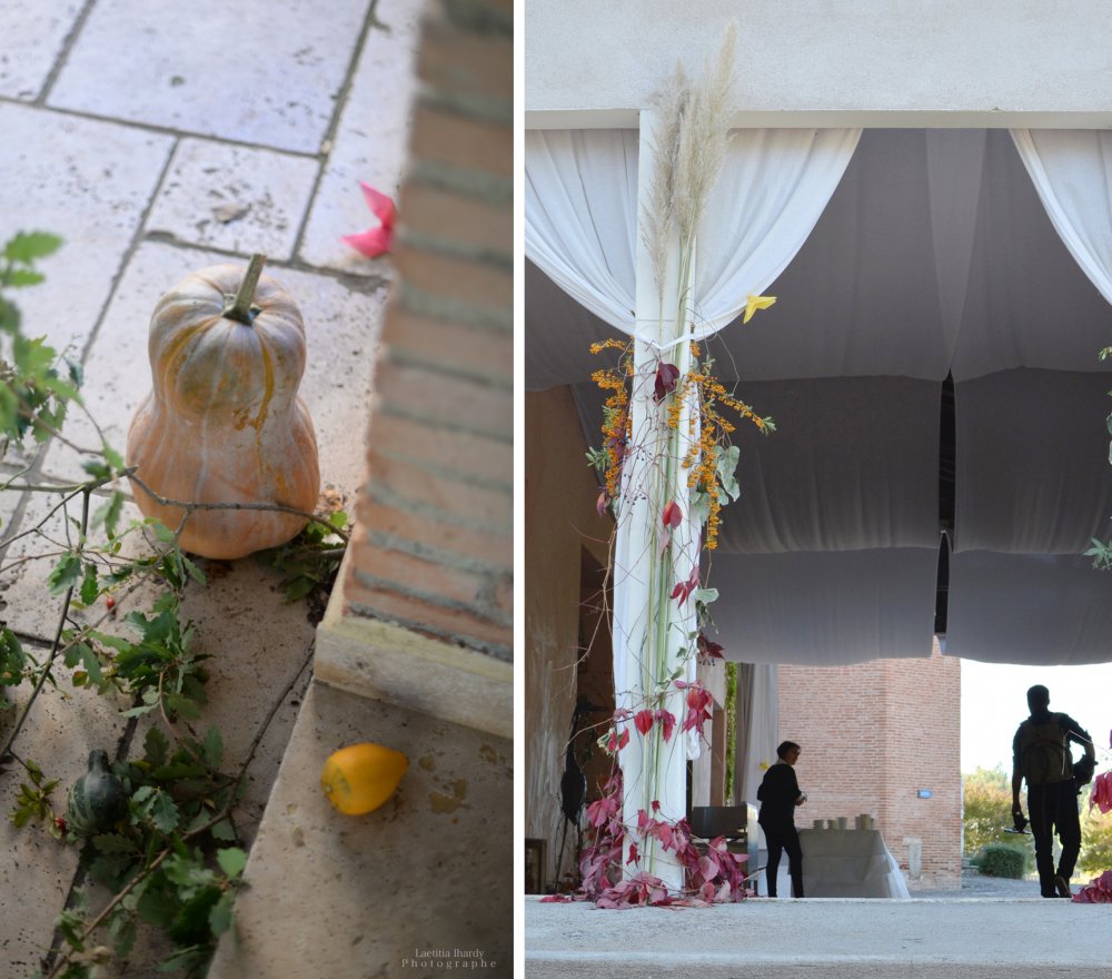 chateau de loubejac -decoration mariage automnal